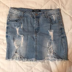 Light blue mini skirt size large